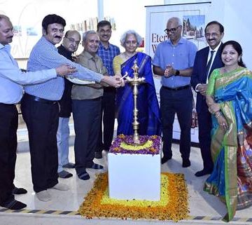 “Eternal Whispers Of Stone” Solo Show Of Paintings By Uma Krishnamoorthy In Nehru Centre Art Gallery